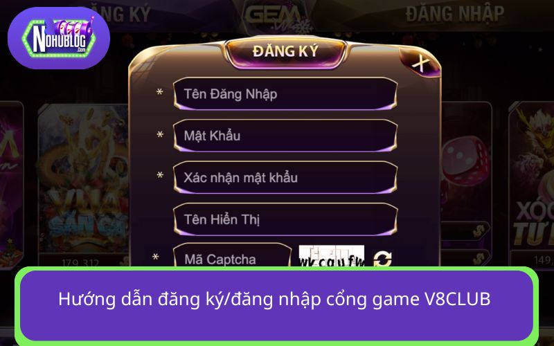 Đăng ký tài khoản để để bắt đầu trải nghiệm tại cổng game