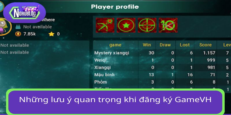 Những lưu ý quan trọng khi đăng ký GameVH