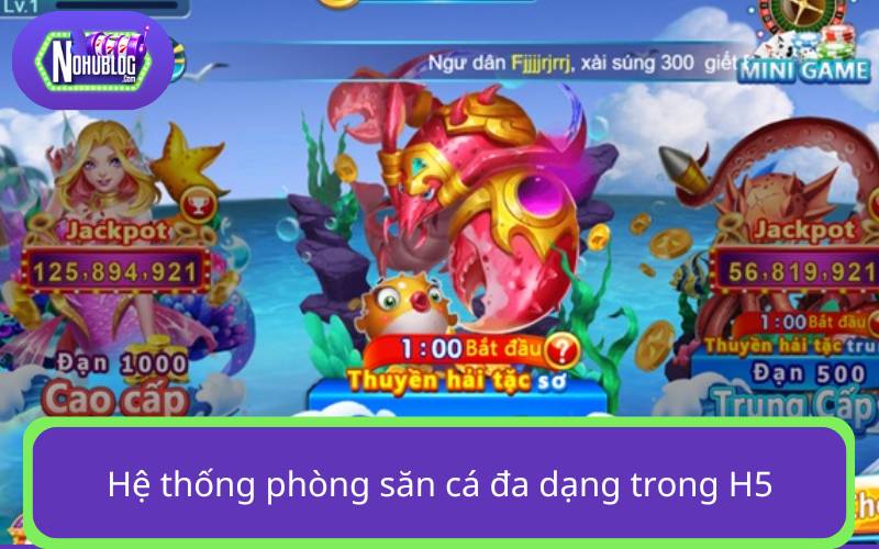 Trò chơi nổ hũ bắn cá với 3 cấp độ chơi đa dạng