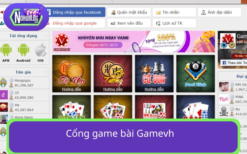 Cổng game bài Gamevh 