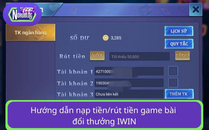 Nạp tiền vào tài khoản để có thêm vốn khởi nghiệp 