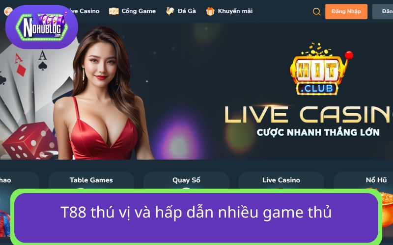 Cổng game T88 thú vị và hấp dẫn nhiều game thủ