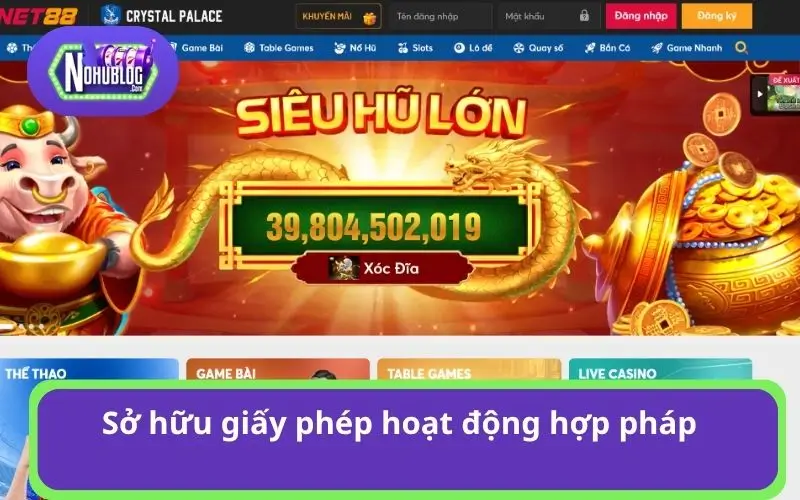 Sở hữu giấy phép hợp pháp